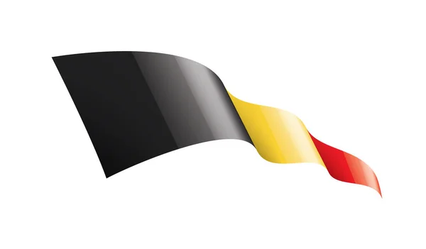 Drapeau de Belgique, illustration vectorielle sur fond blanc — Image vectorielle