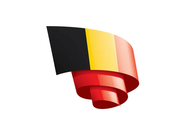 Belgische Flagge, Vektorabbildung auf weißem Hintergrund — Stockvektor