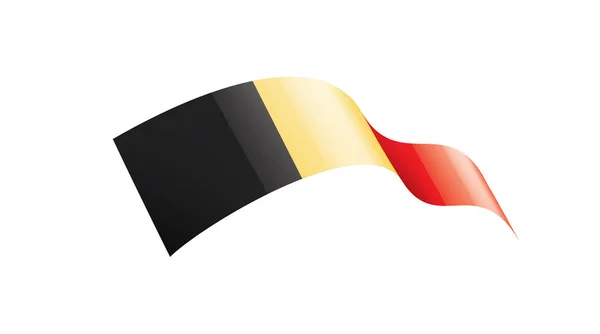 Drapeau de Belgique, illustration vectorielle sur fond blanc — Image vectorielle