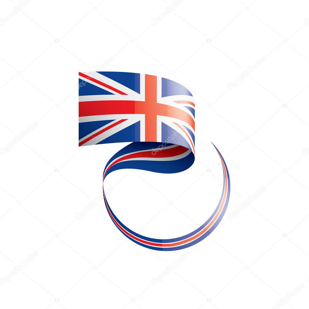 United Kingdom flag, vector illustration on a white background