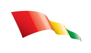Gine bayrağı, beyaz arkaplanda vektör illüstrasyonu