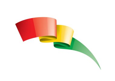 Gine bayrağı, beyaz arkaplanda vektör illüstrasyonu