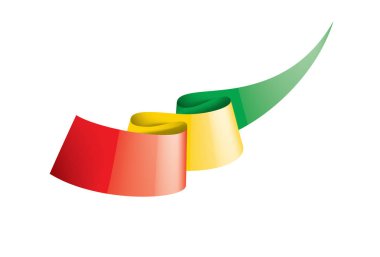 Gine bayrağı, beyaz arkaplanda vektör illüstrasyonu