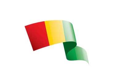 Gine bayrağı, beyaz arkaplanda vektör illüstrasyonu