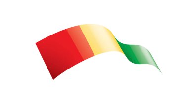 Gine bayrağı, beyaz arkaplanda vektör illüstrasyonu