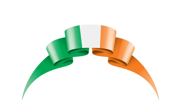 Bandeira da Irlanda, ilustração vetorial sobre um fundo branco —  Vetores de Stock