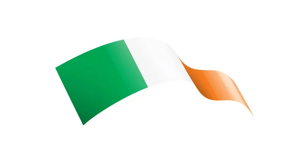 아일랜드 국기, 흰 배경 위의 벡터 삽화 — 스톡 벡터