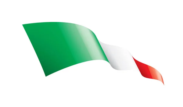 Itálie vlajka, vektorové ilustrace na bílém pozadí. — Stockový vektor