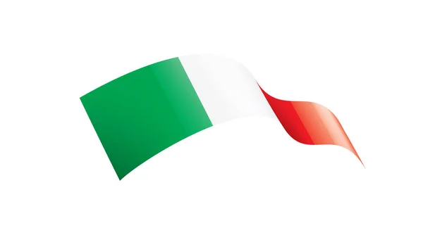Bandeira da Itália, ilustração vetorial sobre um fundo branco. —  Vetores de Stock