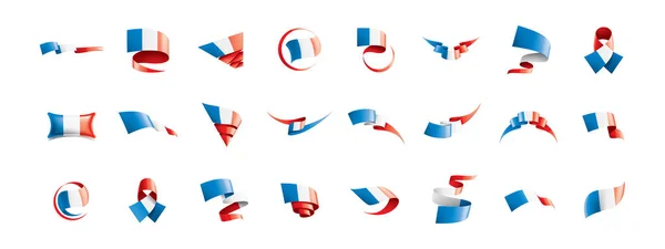 França bandeira, ilustração vetorial sobre um fundo branco. — Vetor de Stock