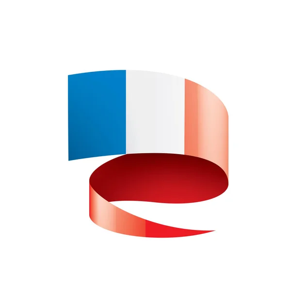 Σημαία Γαλλίας, διανυσματική απεικόνιση σε λευκό φόντο. — Διανυσματικό Αρχείο