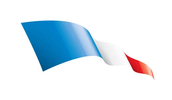 Franciaország zászló, vektor illusztráció fehér alapon. — Stock Vector
