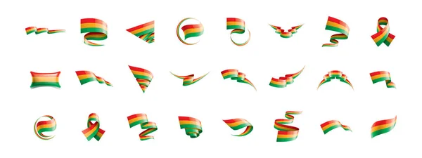 Флаг Боливии, векторная иллюстрация на белом фоне . — стоковый вектор