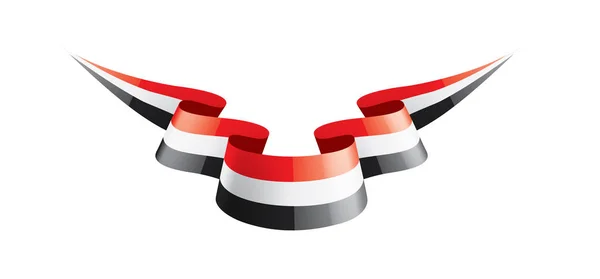 Yemeni flag, vector illustration on the white background. — 스톡 벡터