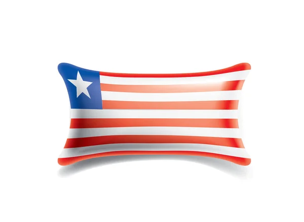 Bandera de Liberia, ilustración vectorial sobre fondo blanco . — Archivo Imágenes Vectoriales