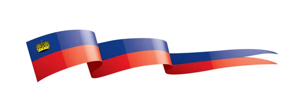 Liechtenstein flag, vector illustration on a white background. — Stock Vector