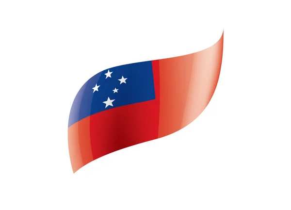 Bandera de Samoa, ilustración vectorial sobre fondo blanco. — Archivo Imágenes Vectoriales