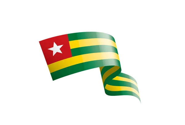 Togo σημαία, διανυσματική απεικόνιση σε λευκό φόντο. — Διανυσματικό Αρχείο