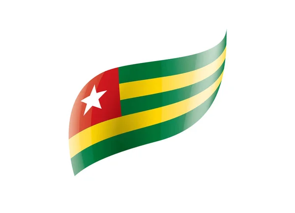 Togo flag, ilustración vectorial sobre fondo blanco. — Vector de stock