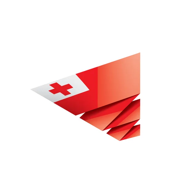 Tonga flag, vector illustration on a white background. — Stock Vector