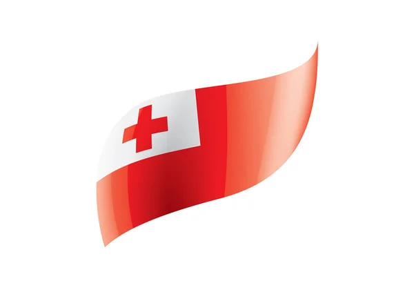 Bandera de Tonga, ilustración vectorial sobre fondo blanco. — Archivo Imágenes Vectoriales