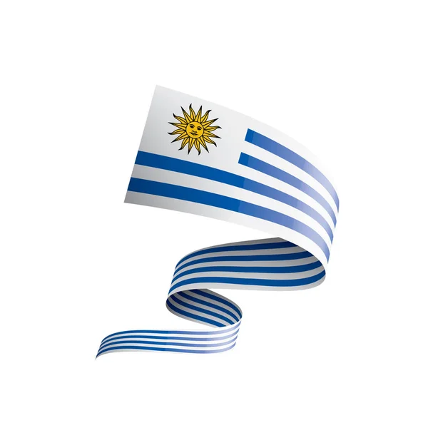 Bandeira do Uruguai, ilustração vetorial sobre fundo branco. — Vetor de Stock