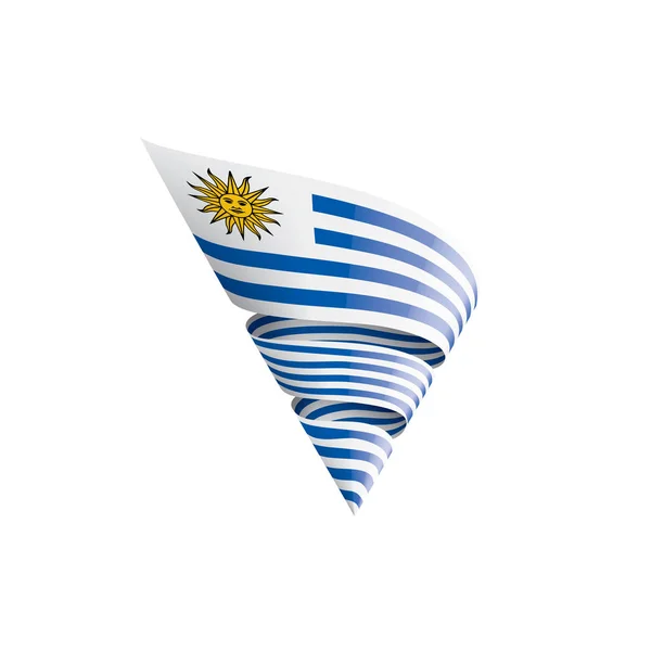 Uruguay Flag Vector Illustration White Background — Stock Vector