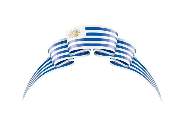 Bandera de Uruguay, ilustración vectorial sobre fondo blanco. — Vector de stock