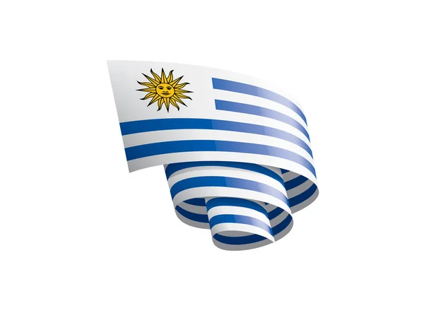 Uruguayská vlajka, vektorová ilustrace na bílém pozadí. — Stockový vektor