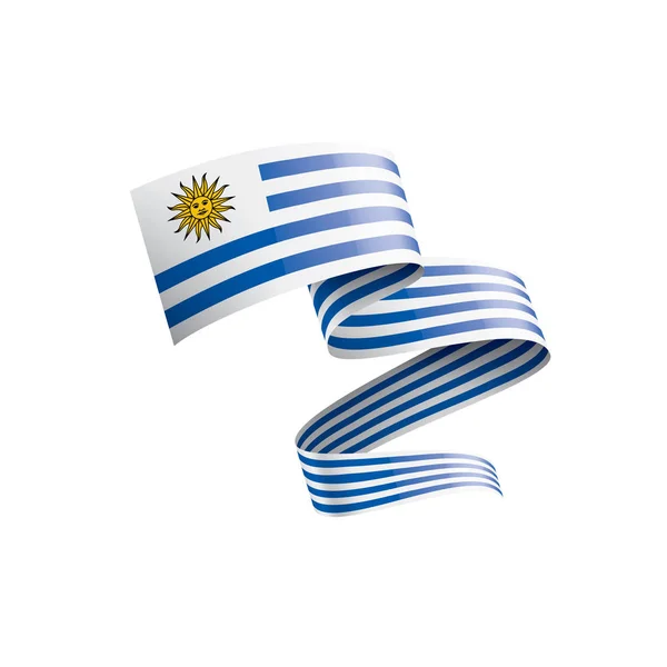 Drapeau Uruguay, illustration vectorielle sur fond blanc. — Image vectorielle