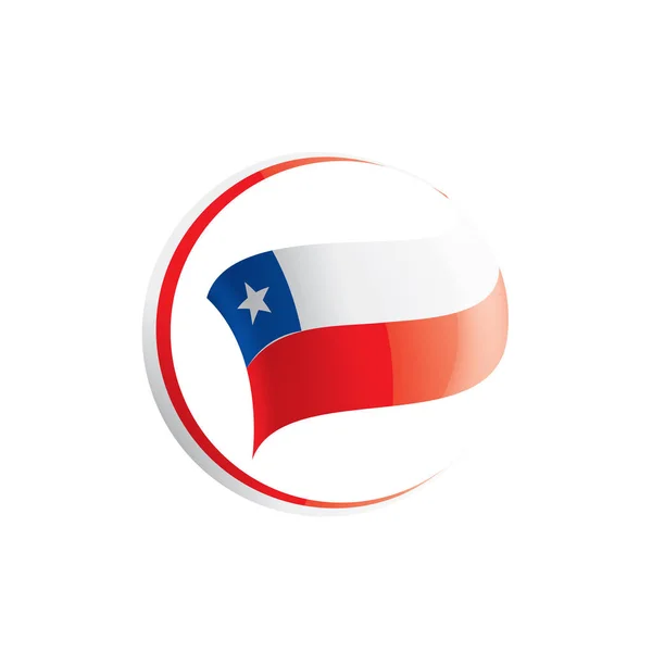 Flaga Chile, ilustracja wektora na białym tle. — Wektor stockowy