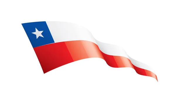 Chili vlag, vector illustratie op een witte achtergrond. — Stockvector