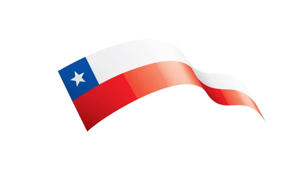 Drapeau du Chili, illustration vectorielle sur fond blanc. — Image vectorielle