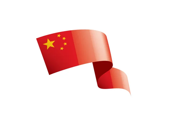 China vlag, vector illustratie op een witte achtergrond. — Stockvector
