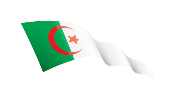 Drapeau Algérie, illustration vectorielle sur fond blanc — Image vectorielle