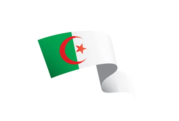 Algéria zászló, vektor illusztráció fehér alapon — Stock Vector