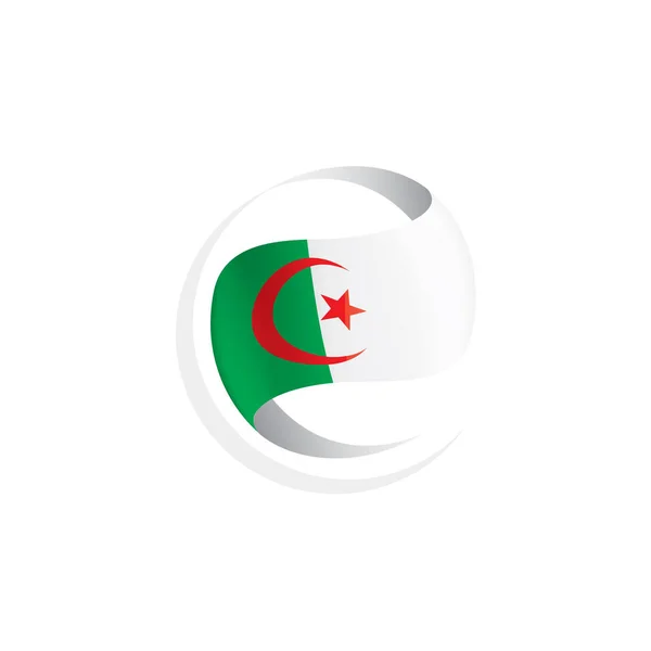 Alžírská vlajka, vektorová ilustrace na bílém pozadí — Stockový vektor
