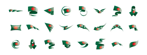 Bangladesh vlag, vector illustratie op een witte achtergrond — Stockvector