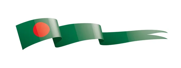 Bangladesh vlag, vector illustratie op een witte achtergrond — Stockvector