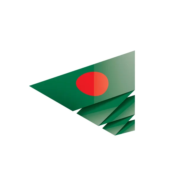 Bangladesi zászló, vektor illusztráció fehér alapon — Stock Vector
