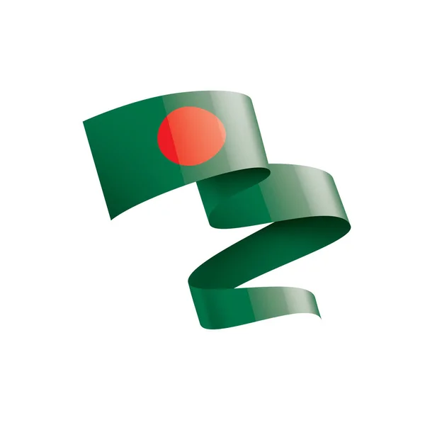 Bandera de Bangladesh, ilustración vectorial sobre fondo blanco — Vector de stock