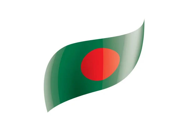 Bandiera Bangladesh, illustrazione vettoriale su sfondo bianco — Vettoriale Stock