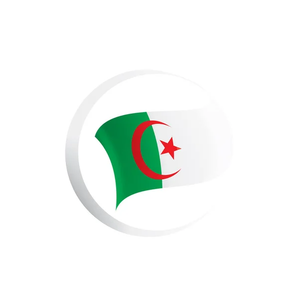 阿尔及利亚国旗，白色背景上的矢量插图 — 图库矢量图片