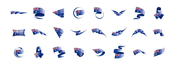 Ausztrália zászló, vektor illusztráció fehér alapon. — Stock Vector