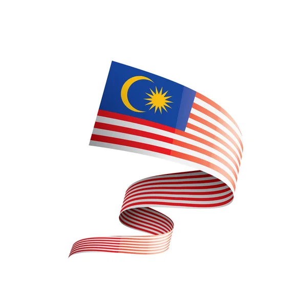 Flaga Malezji, wektor ilustracja na białym tle. — Wektor stockowy