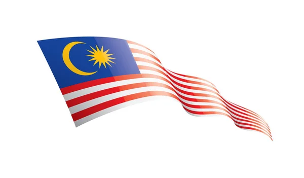 Bendera Malaysia, gambar vektor pada latar belakang putih . - Stok Vektor