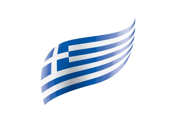 Drapeau Grèce, illustration vectorielle sur fond blanc . — Image vectorielle