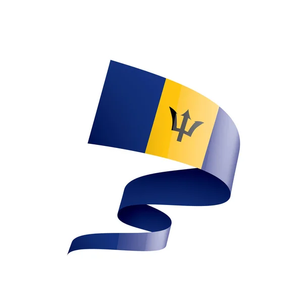 Bandiera Barbados, illustrazione vettoriale su sfondo bianco. — Vettoriale Stock