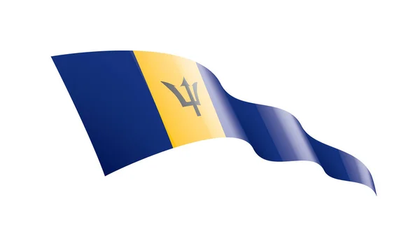 Barbados Flagge, Vektorabbildung auf weißem Hintergrund. — Stockvektor