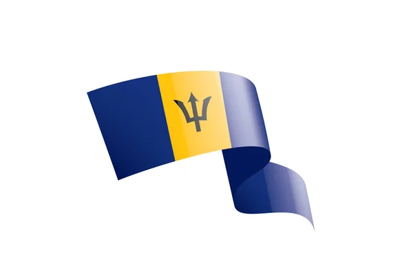 Bandeira de Barbados, ilustração vetorial sobre um fundo branco. —  Vetores de Stock